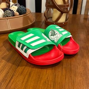Adidas Adilette TNT Mexico Soccer Slides Shoes Sandals GX9710 Mens 5 or Womens 6